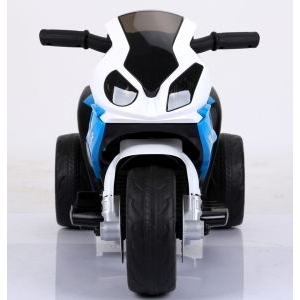 Motocicleta electrica pentru copii BMW S1000RR, 69x44x36.5 cm, varsta 1.5-4 ani, roti si scaun din plastic, putere 25W - Albastru [2]