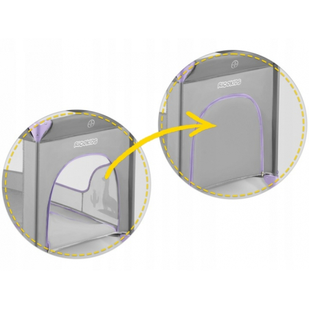 Patut pliabil Ricokids RK-240 Gri cu mov [2]