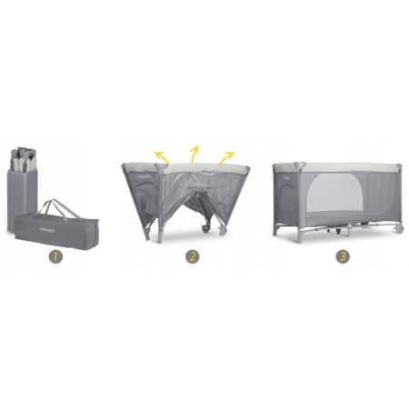 Patut pliabil Ricokids RK-240 Gri deschis [1]