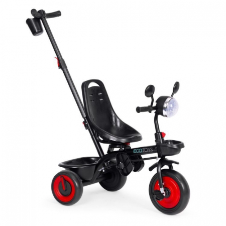 Tricicleta 3 in 1 pentru copii, scaun rotativ 360Â°, roti din spuma EVA, Ecotoys WQL-066-51 - Rosu [6]
