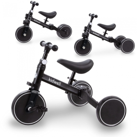 Tricicleta cu pedale 3 in 1 Kidwell Pico Total Black [1]