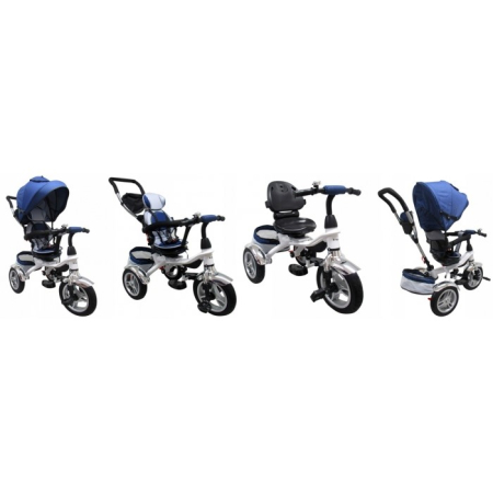 Tricicleta cu pedale 3 in 1 R-Sport T3 - Albastru [2]