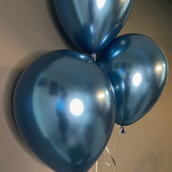 Baloane Albastre Chrome cu Heliu (3 buc) [2]
