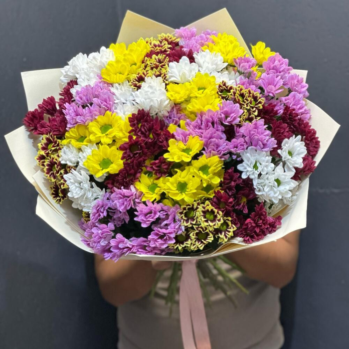 Buchet Amestec din 25 Crizanteme Multicolore [4]