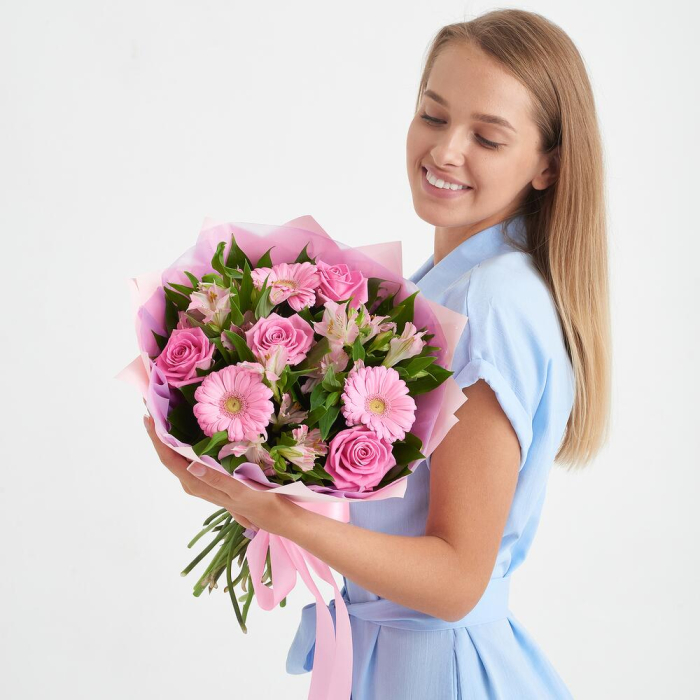 Buchet cu Flori Roz de Paște [1]