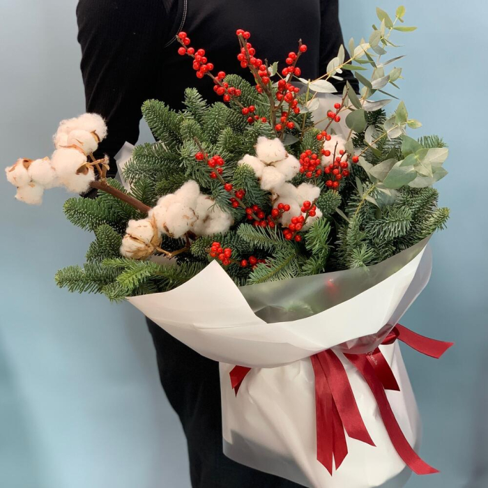 Buchet de Iarnă Eucalipt și Bumbac [2]