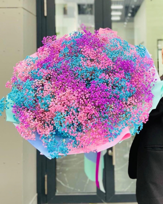 Buchet din 101 Gypsophila Multicolor [1]