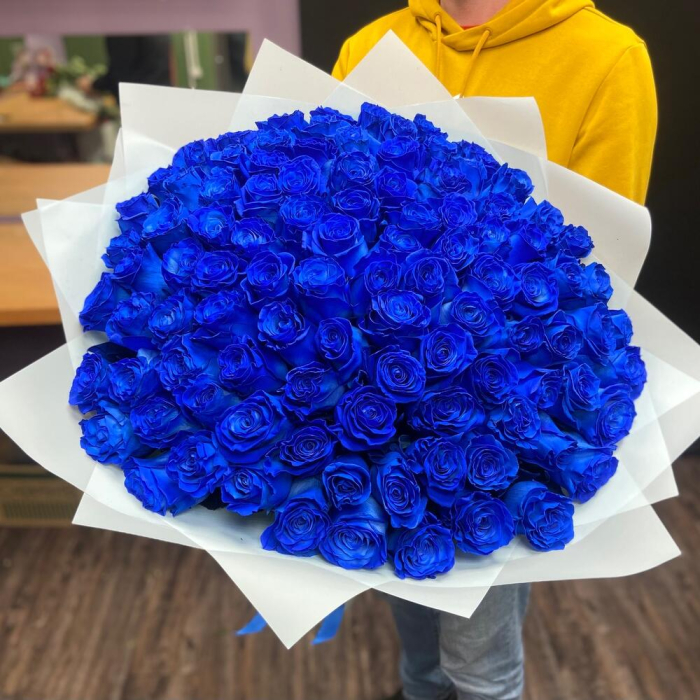 Buchet din 101 Trandafiri Albaștri [2]