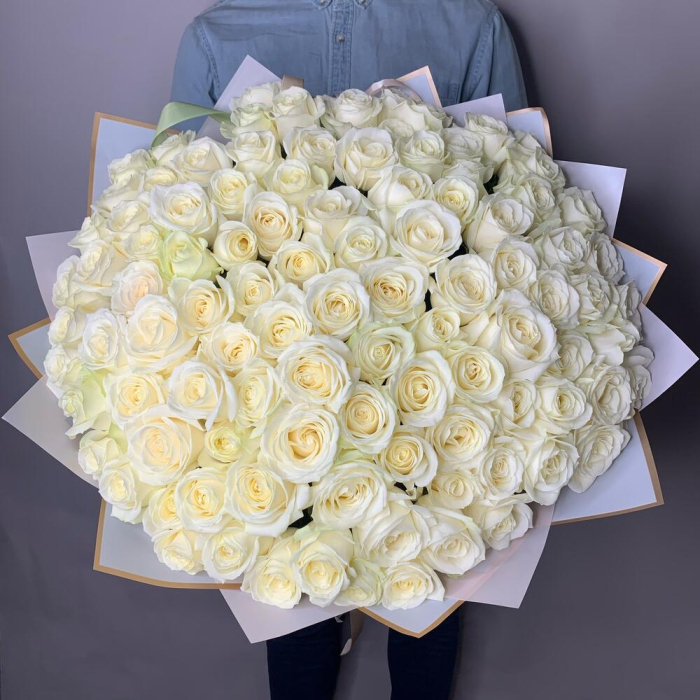 Buchet din 101 Trandafiri Albi [2]