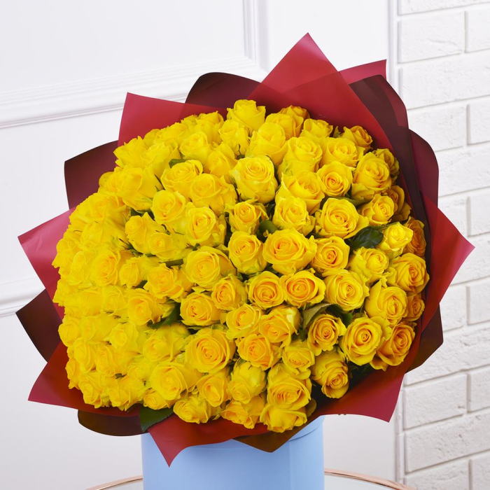 Buchet din 101 Trandafiri Galbeni [2]