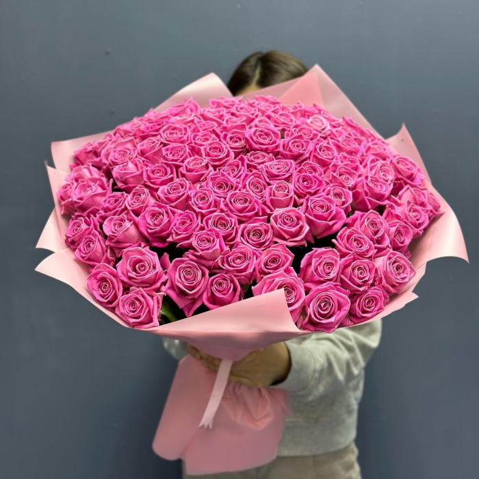 Buchet din 101 Trandafiri Roz [3]