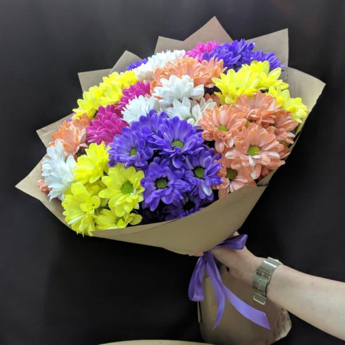 Buchet din 15 Crizanteme Multicolore [4]