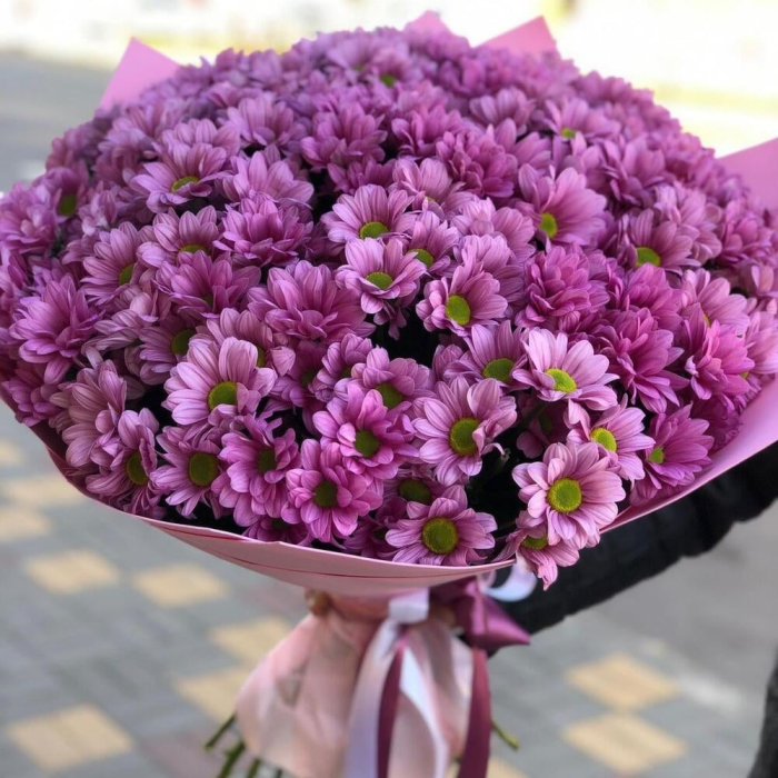 Buchet din 15 Crizanteme Roz [2]