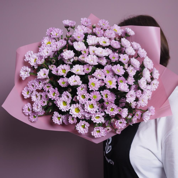 Buchet din 15 Crizanteme Santini Roz [2]