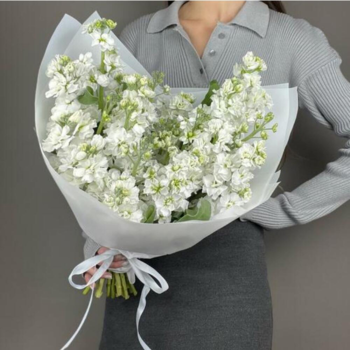 Buchet din 15 Mixandre Albe (Matthiola) [3]