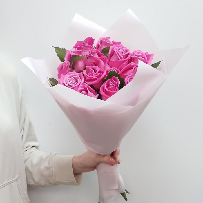 Buchet din 15 Trandafiri Roz [2]