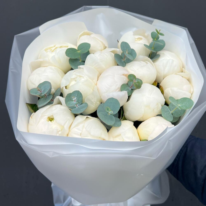 Buchet din 17 Bujori Albi [4]