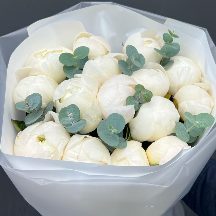 Buchet din 17 Bujori Albi [5]