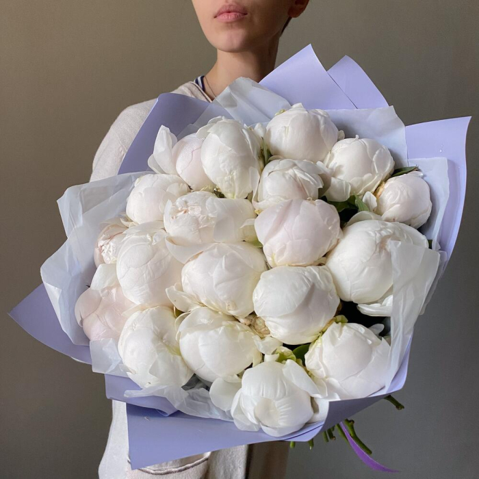 Buchet din 19 Bujori Albi [1]