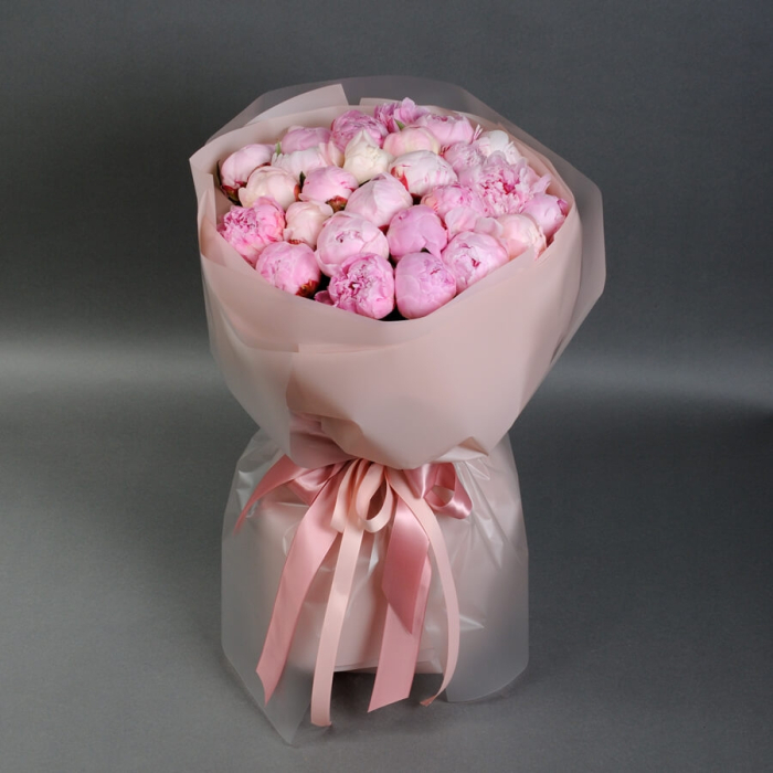 Buchet din 25 Bujori Roz [1]