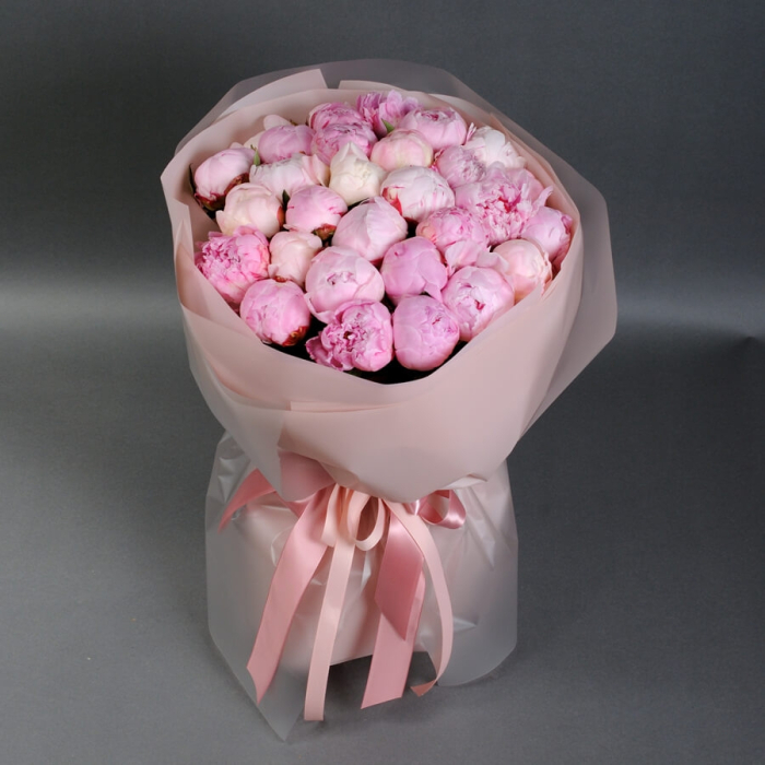 Buchet din 25 Bujori Roz [3]