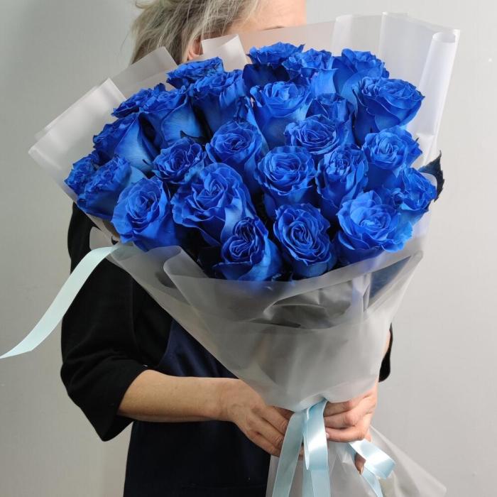 Buchet din 25 Trandafiri Albaștri [1]