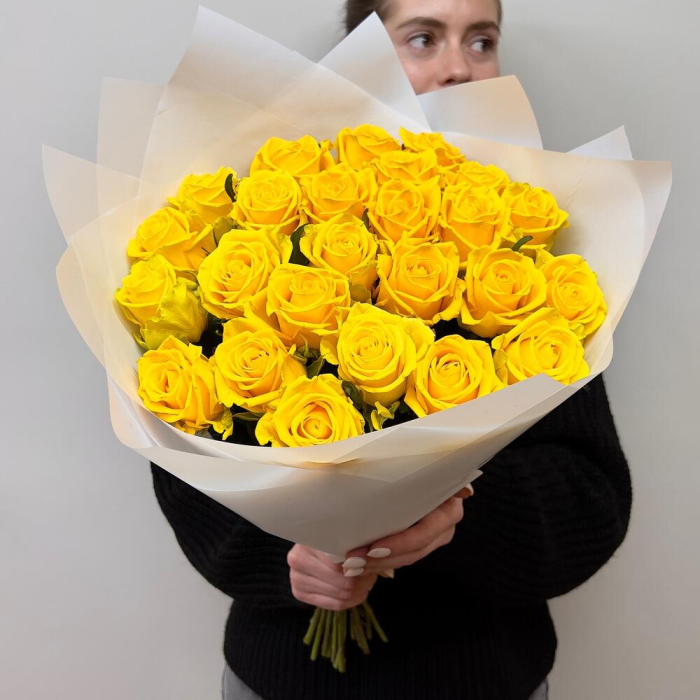 Buchet din 25 Trandafiri Galbeni [4]