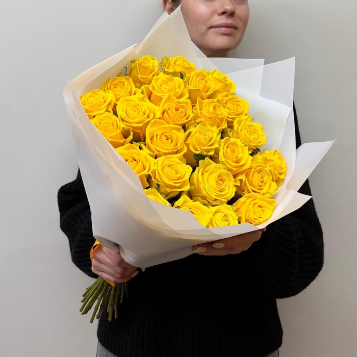 Buchet din 25 Trandafiri Galbeni [3]