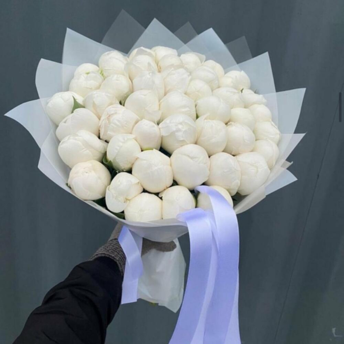 Buchet din 35 Bujori Albi [1]