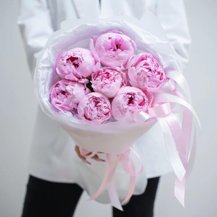 Buchet din 7 Bujor Sarah Bernhardt [2]