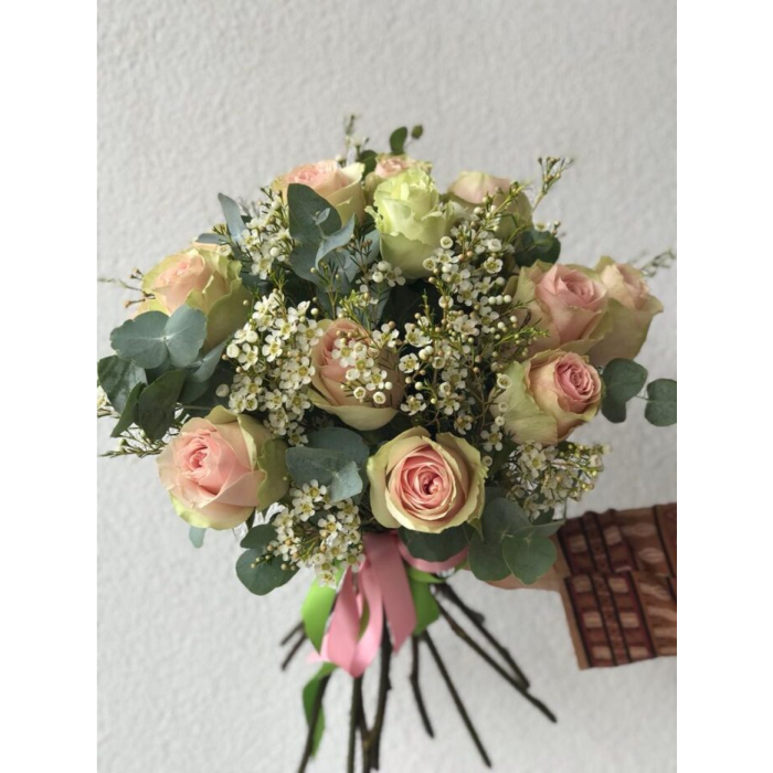 Buchet din Trandafiri Roz-Pal Botoșani [1]