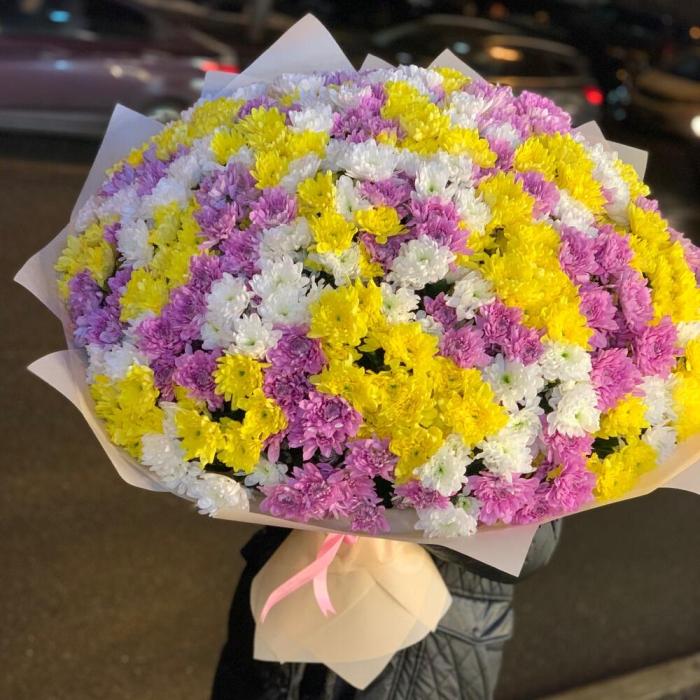 Buchet Multicolor din 101 Crizanteme [2]