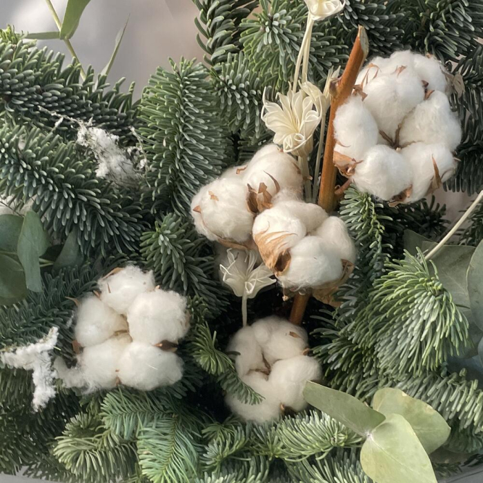 Buchet Natural cu Brad, Eucalipt și Bumbac [2]