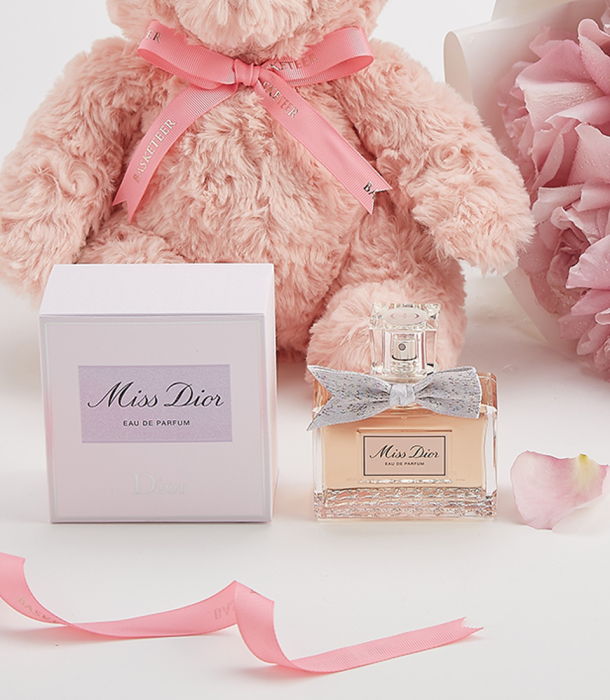 Surpriză la Domiciliu cu Buchet de Flori, Urs de Pluș și Parfum Miss Dior [3]