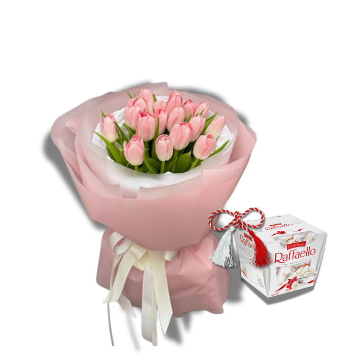 Surpriză la Domiciliu cu Lalele, Mărțișor și Bomboane Raffaello [1]