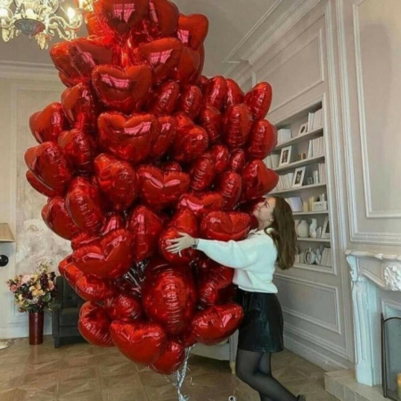 Baloane - 101 Baloane Inimă cu Heliu Infinite Love