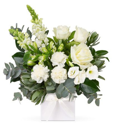 Cadouri de Paște - Aranjament Floral Alb pentru Maria