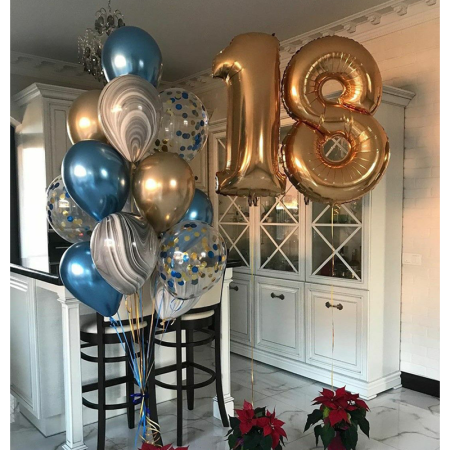 Baloane - Baloane Aniversare Majorat 18 Ani cu Heliu #2