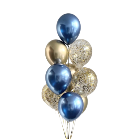 Baloane - Baloane Aurii-Albastre cu Heliu