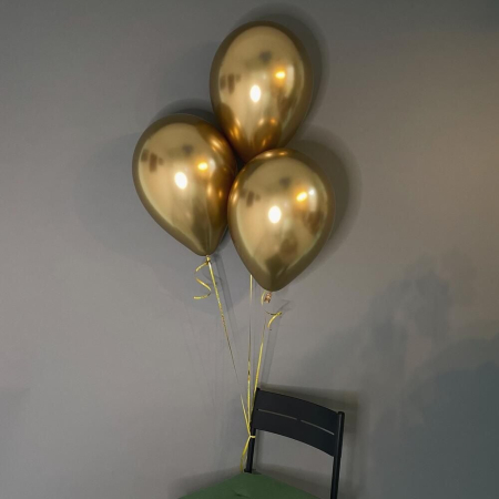 Baloane Aurii Chrome cu Heliu (3 buc) [1]