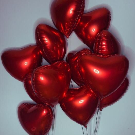 Baloane - Baloane Inimă cu Heliu (12 buc)