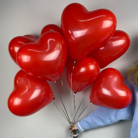 Baloane - Baloane Inimi din Latex cu Heliu (8 buc)