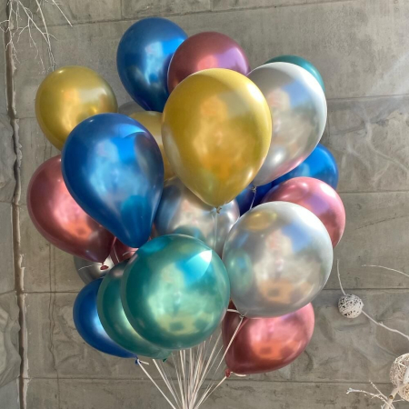 Baloane Multicolore Chrome cu Heliu (15 buc) [1]