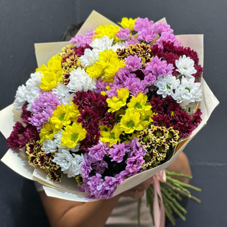 Buchet Amestec din 25 Crizanteme Multicolore [4]