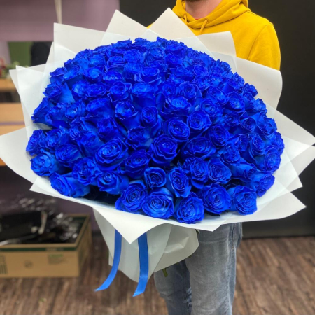 Buchet din 101 Trandafiri Albaștri [2]