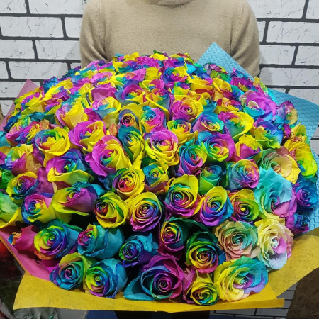 Buchete - Buchet din 101 Trandafiri Rainbow