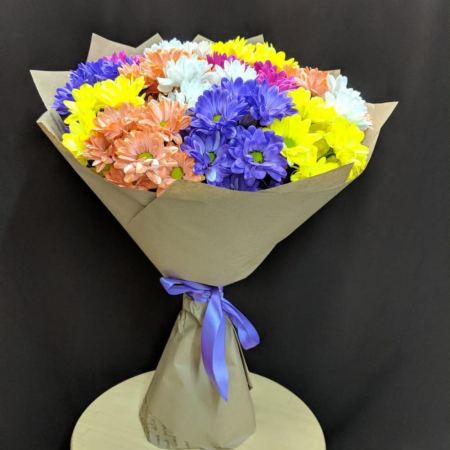 Buchet din 15 Crizanteme Multicolore [2]