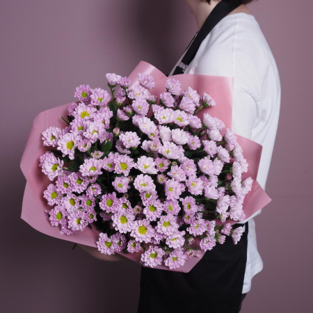 Buchet din 15 Crizanteme Santini Roz [2]