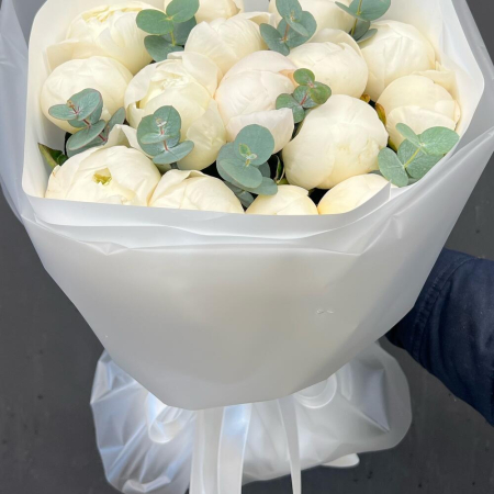 Buchet din 17 Bujori Albi [2]