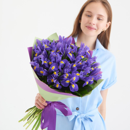 Buchete - Buchet din 19 Iriși Mov